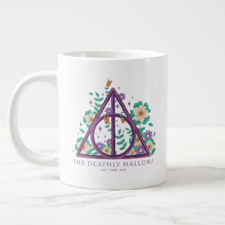 Floral Deathly Hallows Graphic Large Coffee Mug