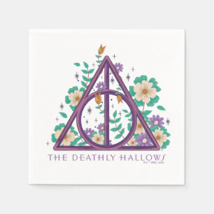 Floral Deathly Hallows Graphic Napkin