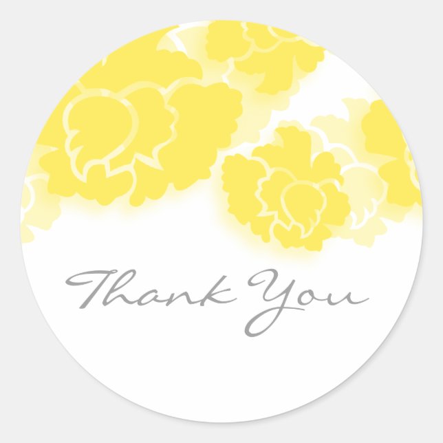 Floral Decadence Thank You Stickers (Front)