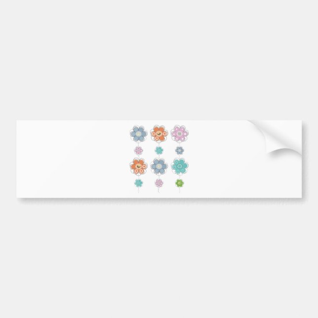Floral Decor Bumper Sticker (Front)