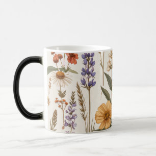 Floral decor with field flowers magic mug