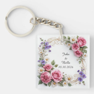 Floral Decorative Wreath Keychain