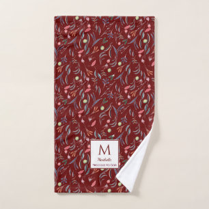 Floral DEEP RED Monogramme PRÉCIEUX À DIEU Gym