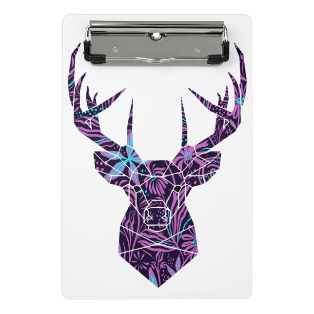 Floral Deer  Mini Clipboard (Front)