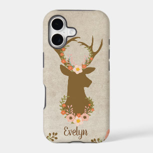 Floral Deer Women's Cell Phone Case
