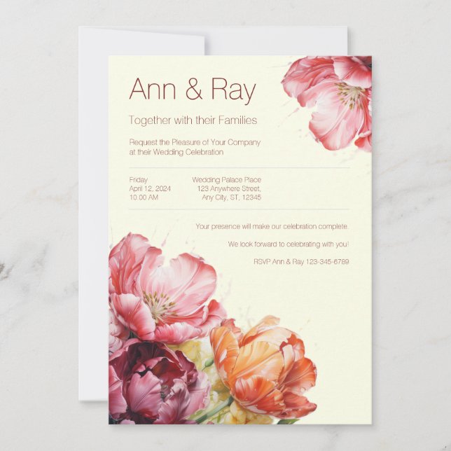 Floral Delicate Invitation (Front)
