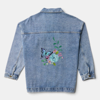 Floral  denim jacket