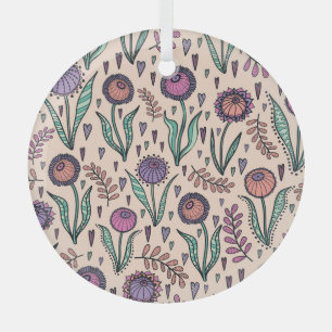 Floral des années 60 rétro : Motif de décoration