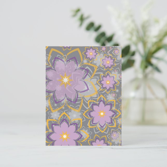 Floral Design 10 Holiday Postcard (Standing Front)