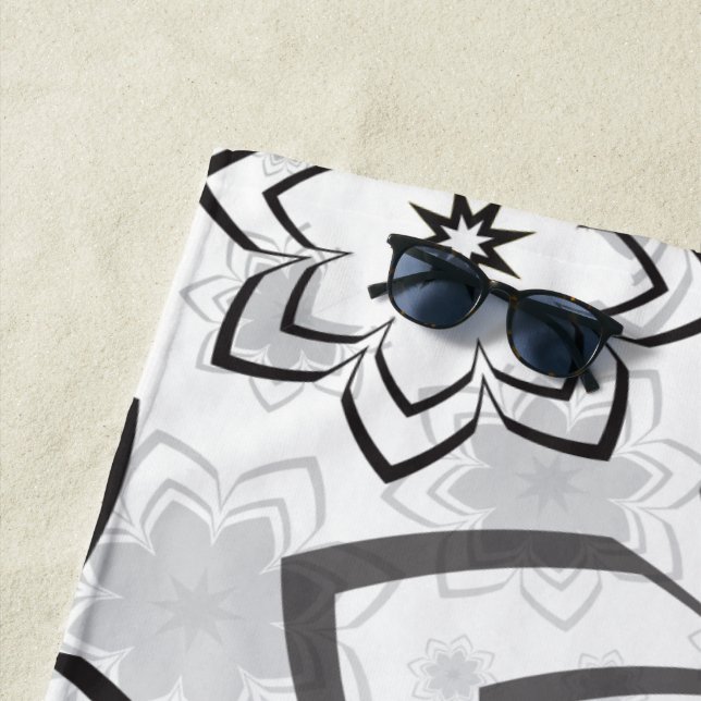 Floral Design 11 Beach Towel (In Situ)