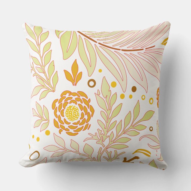 Floral Design 19 Throw Pillow (Front)