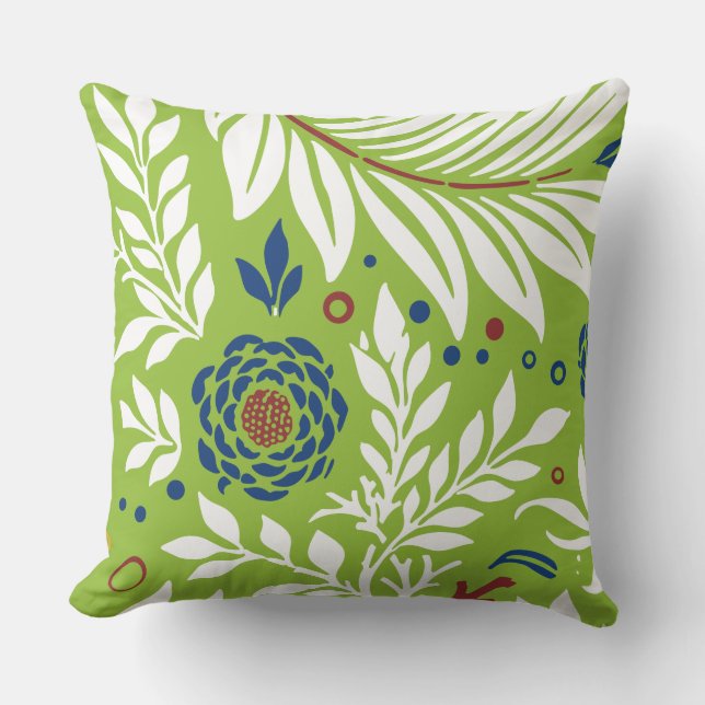 Floral Design 27 Throw Pillow (Front)