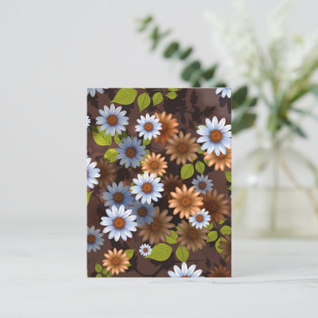 Floral Design 2 Holiday Postcard (Standing Front)