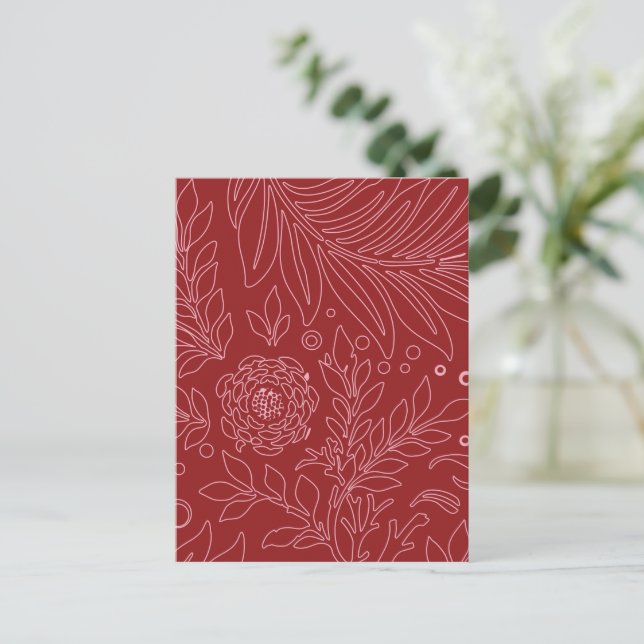 Floral Design 30 Holiday Postcard (Standing Front)