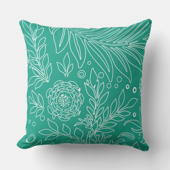Floral Design 34 Throw Pillow (Front)