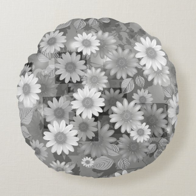 Floral Design 3 Round Pillow (Front)