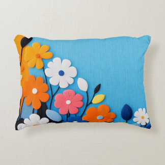 Floral Design Accent Pillow