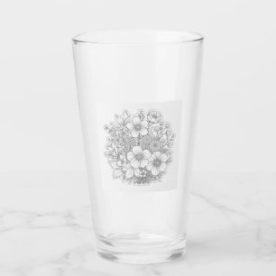 Floral design art glass