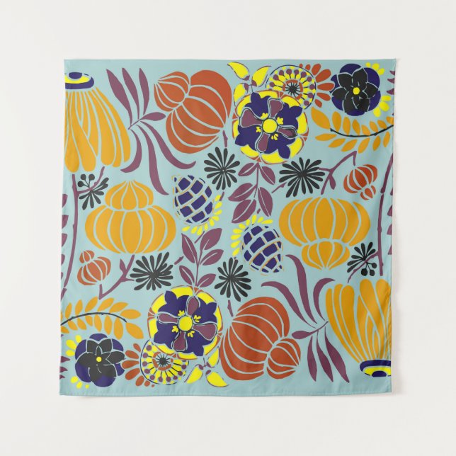 floral design background tapestry (Front)