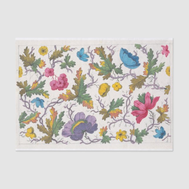 Floral Design for Printed Textile Pl XVII  Tissue Paper (Front)
