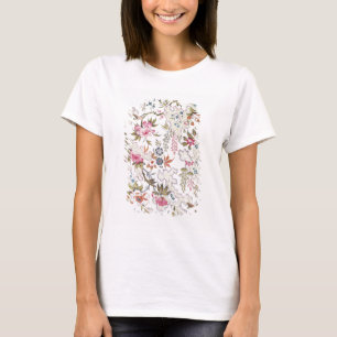 Floral design for silk material with stylized flow T-Shirt
