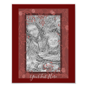Floral Design Frame Template Photo Print