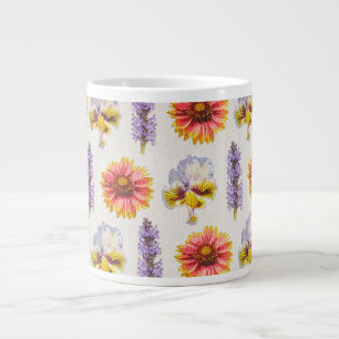 Floral Design Large Coffee Mug
