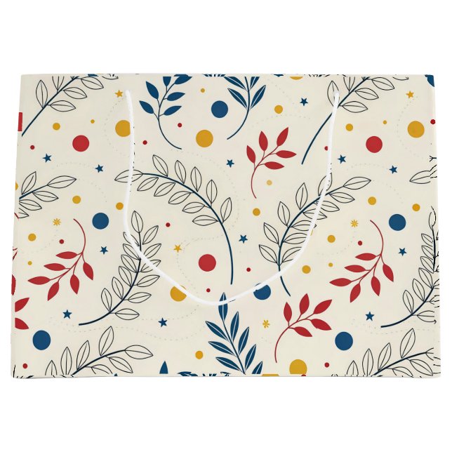 Floral design large gift bag (Front)