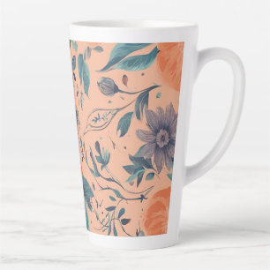 Floral design Large Latte Mug