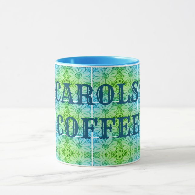Floral design - Names-Carol  Mug (Center)