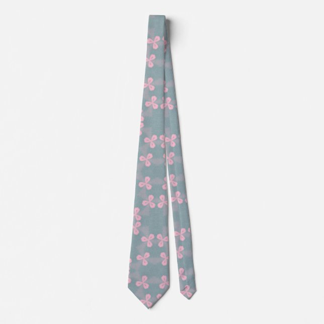Floral Design Neck Tie |1owlartist (Front)