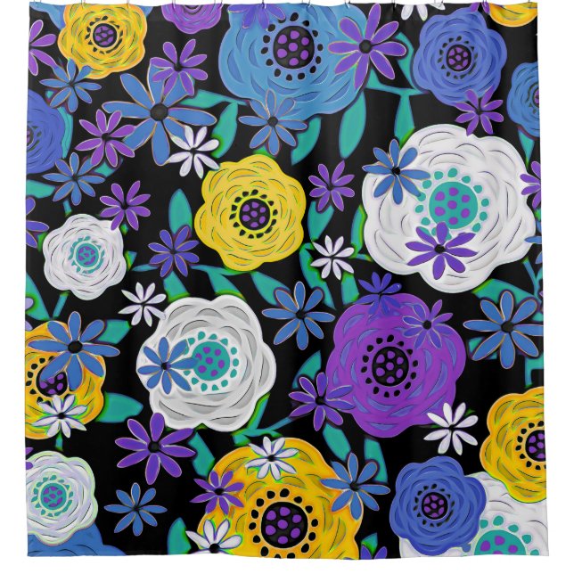 Floral Design No. 10 Shower Curtain (Front)