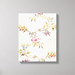 Floral design of carnations and roses for a silk m canvas print