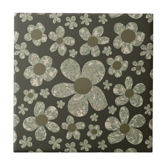 Floral Design on Ceramic Tile (Front)