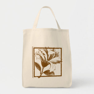 Floral Design Organic Grocery Shopping Tote Bag
