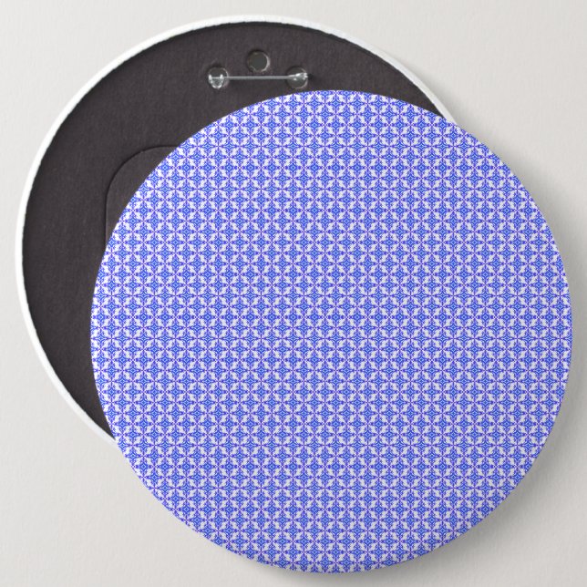 Floral Design Pattern 6 Inch Round Button (Front & Back)