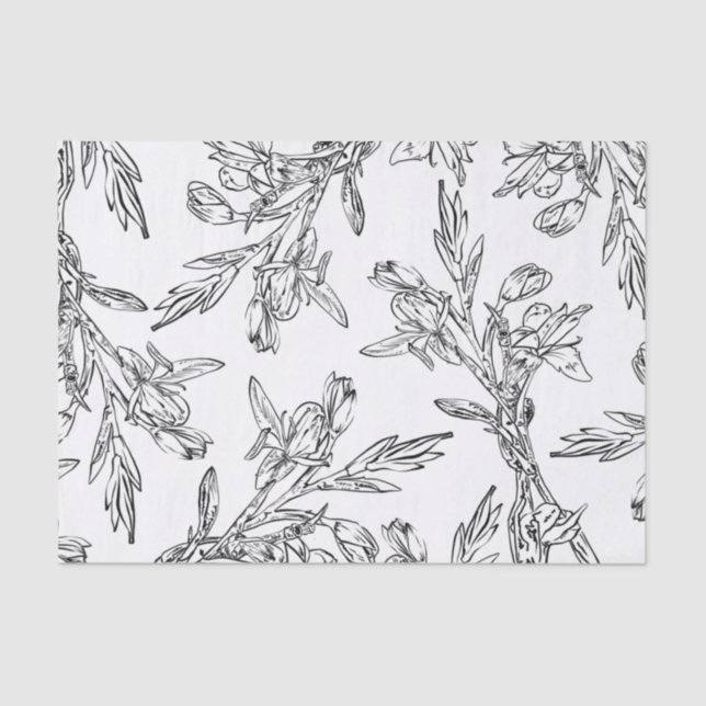 Floral design pattern tissue paper (Front)
