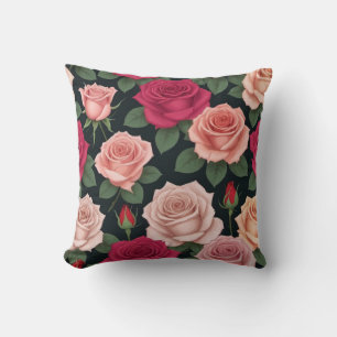 Floral Design Roses Simple Beautiful Throw Pillow