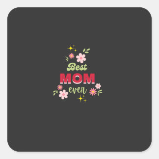 Floral design square sticker