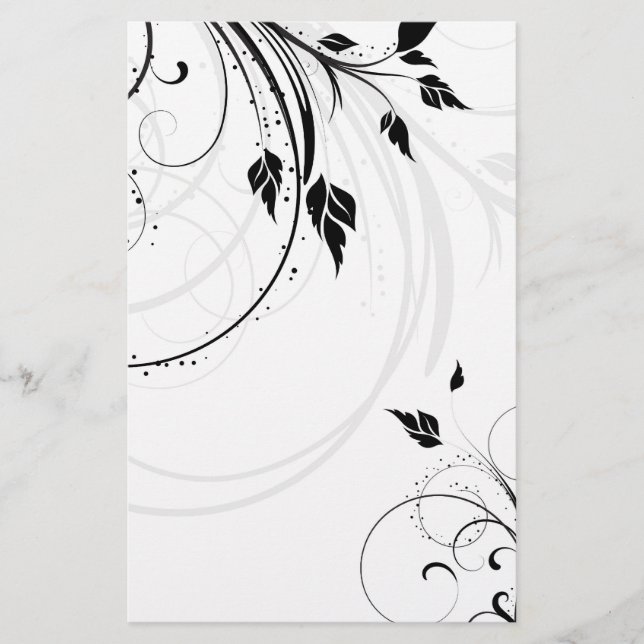 Floral Design Stationery (Front)