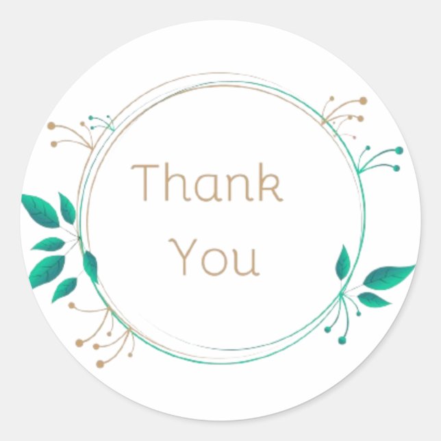 Floral Design thank you sticker (Front)