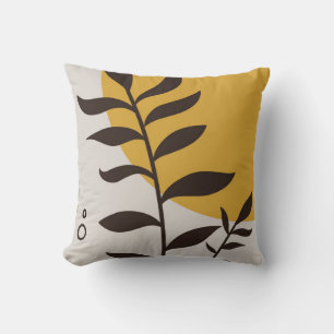 Floral design throw pillow