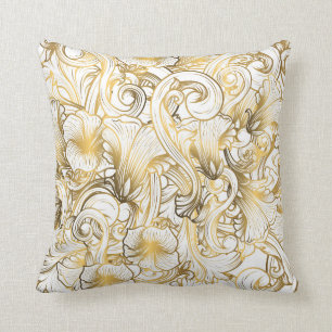Floral Design Throw Pillow