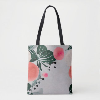 Floral Design Tote Bag