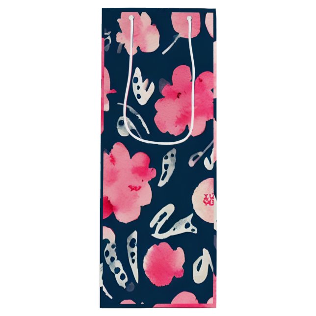 Floral Design Wine Bag (Front)