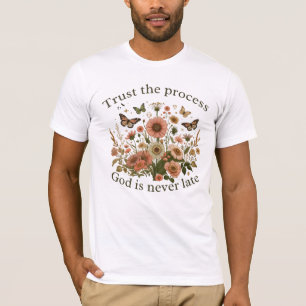 Floral design with butterflies – Christian quote “ T-Shirt