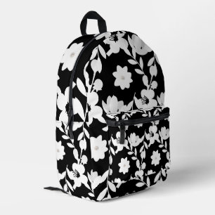 Floral Design With Pearls Printed Backpack