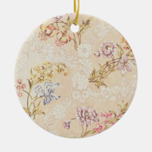 Floral design with peonies, lilies and roses for S Ceramic Ornament