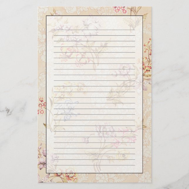 Floral design with peonies, lilies and roses for S Stationery (Front)