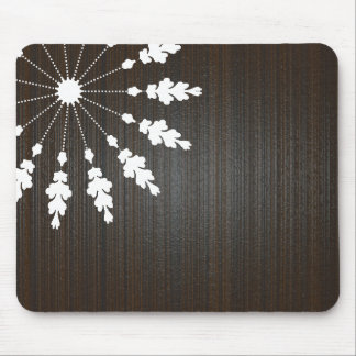 Floral design-Wooden BG Mouse Pad